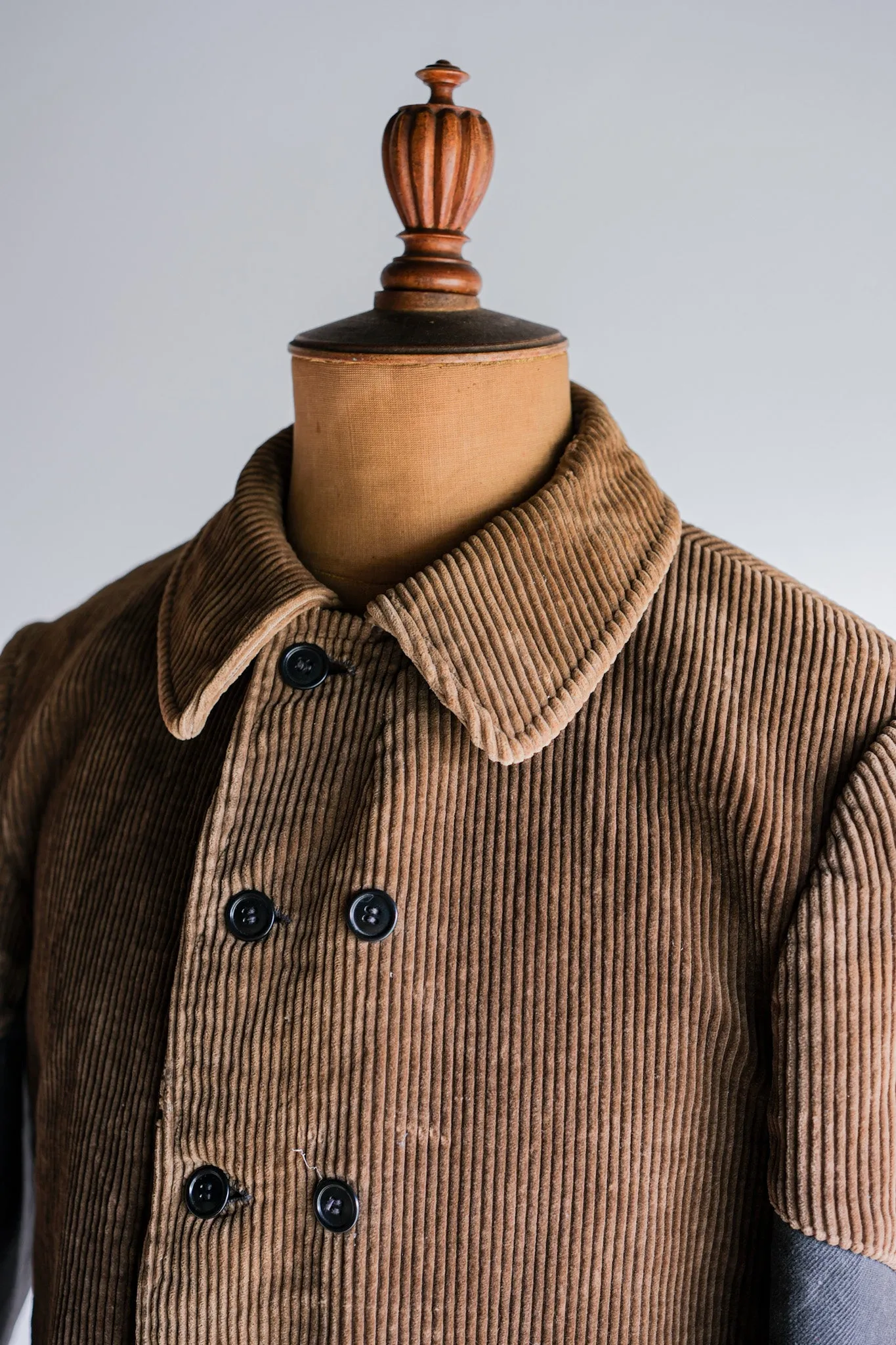 [~ 50's] Belgique veste de travail à double poitrine vintage vintage Brown