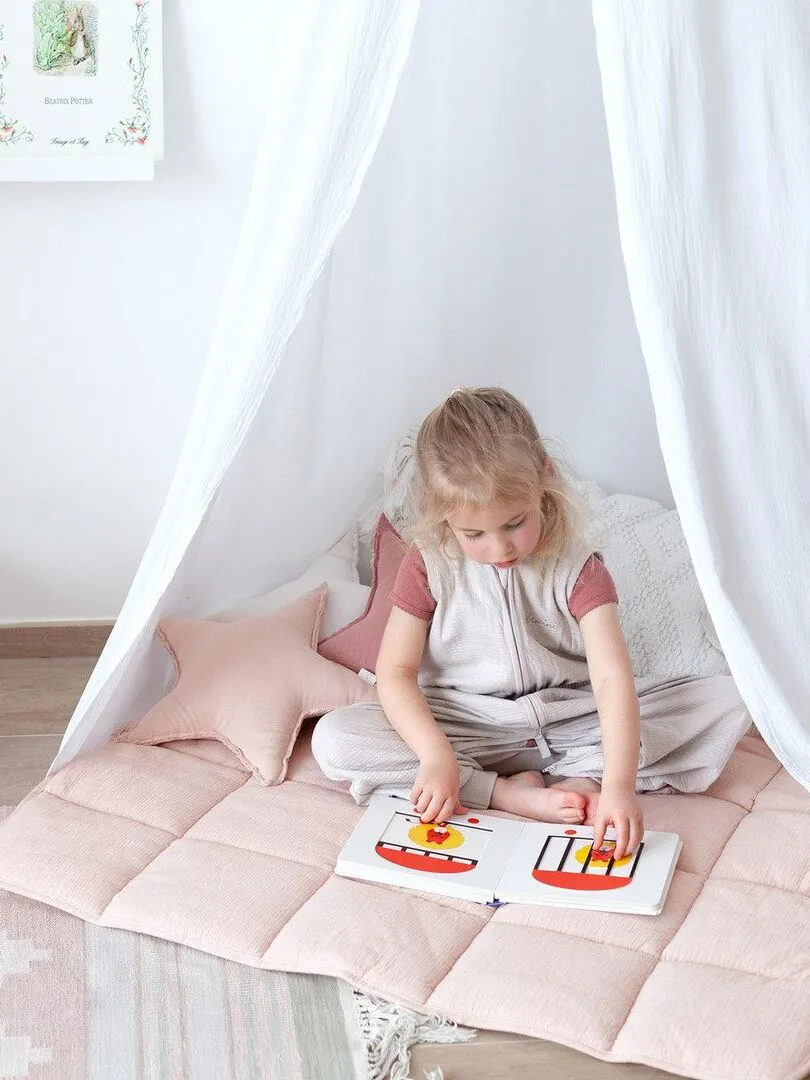 Bemini Tapis de parc et jeu Pady tetra jersey et jersey - Rose clair
