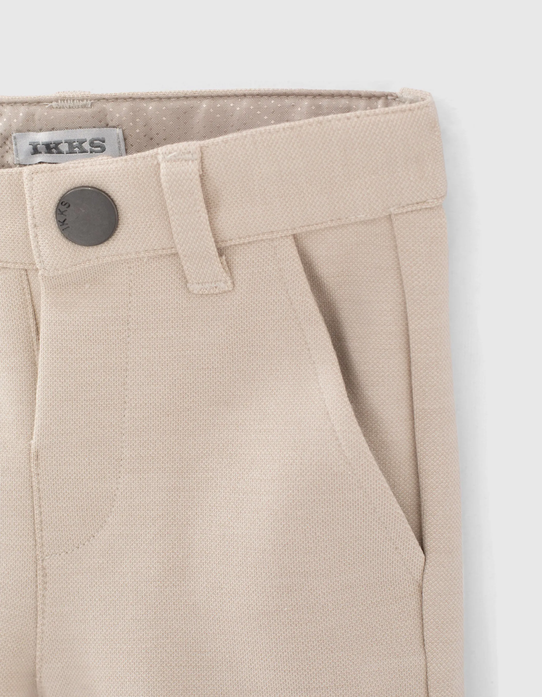 Bermuda chino beige faux-uni bébé garçon