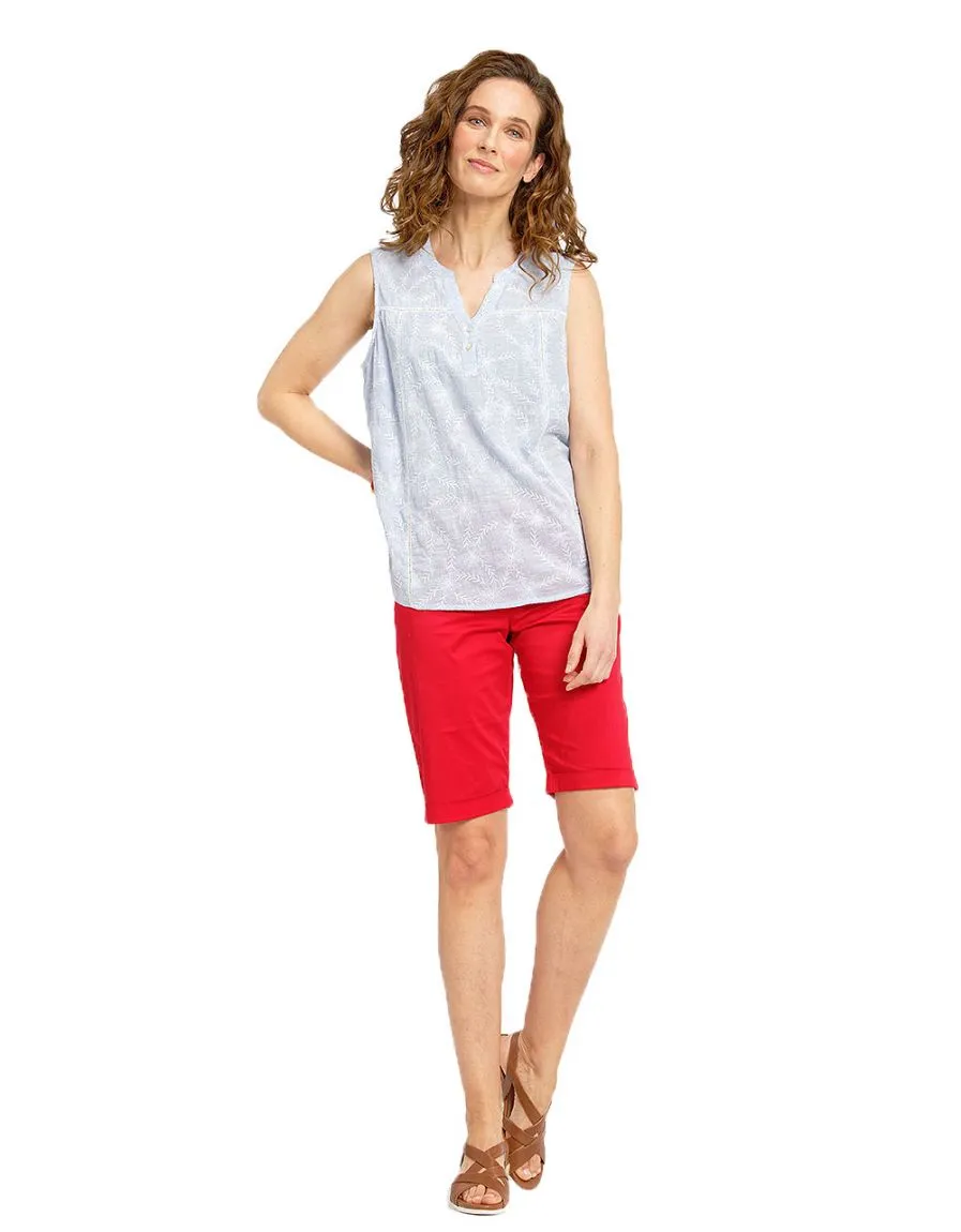 Bermuda rouge stretch 