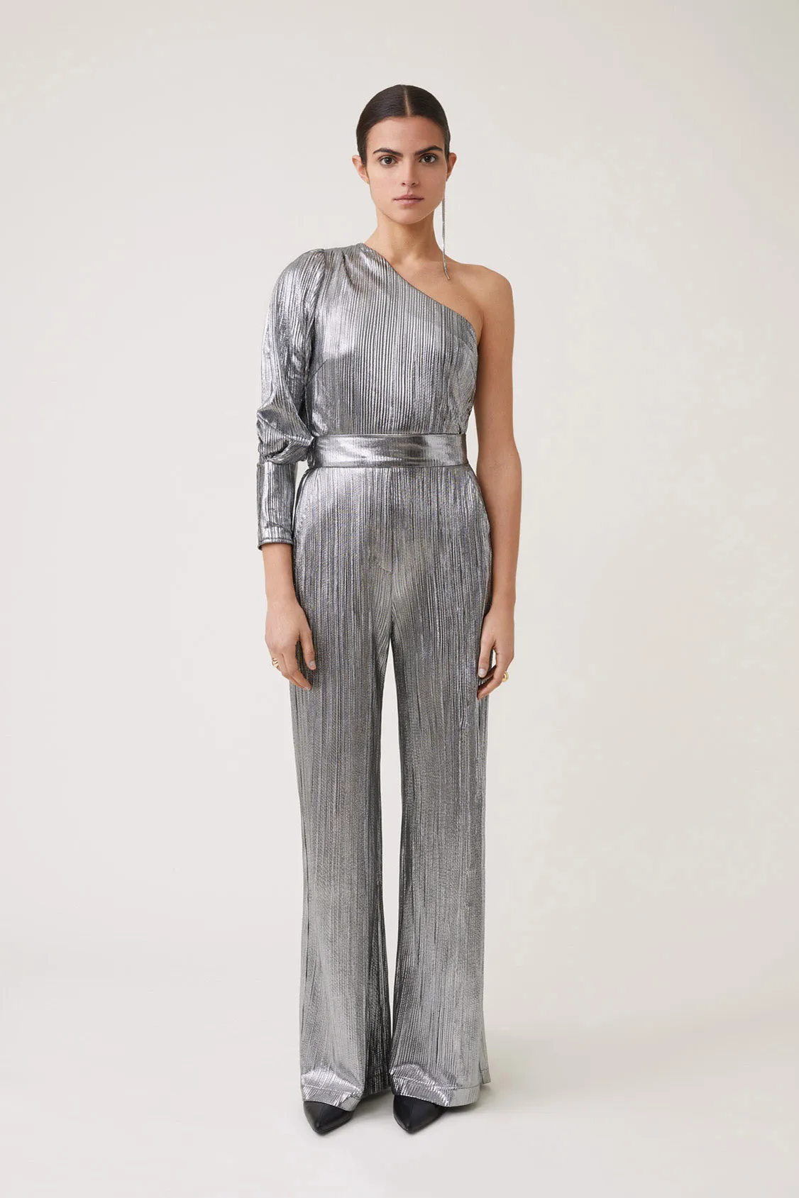 Blouse asymétrique plissée