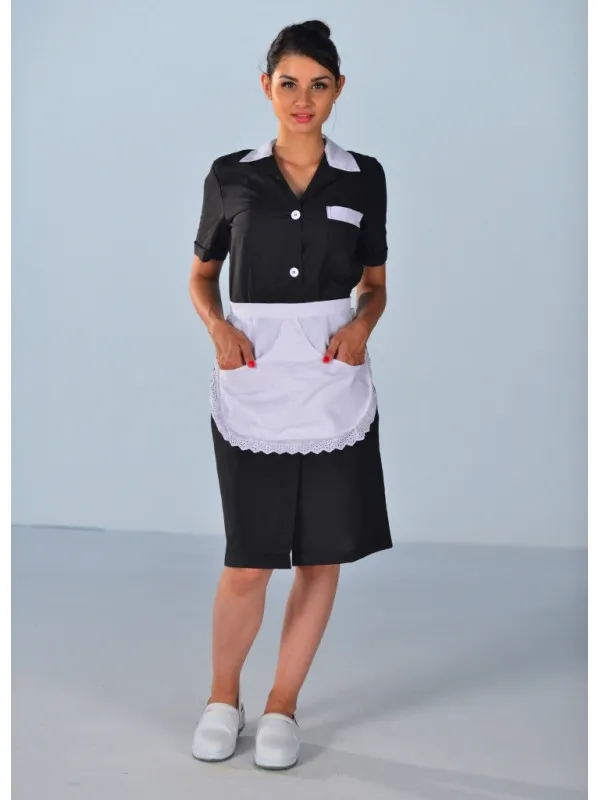 Blouse de travail noire pour Femme