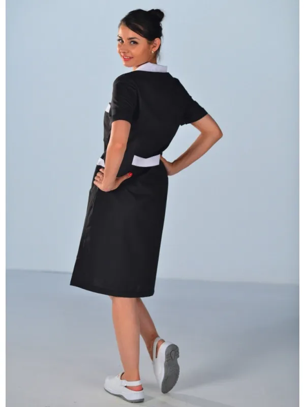 Blouse de travail noire pour Femme