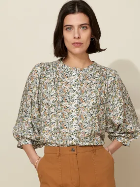 Blouse manches 3/4 femme - Tissu Liberty
