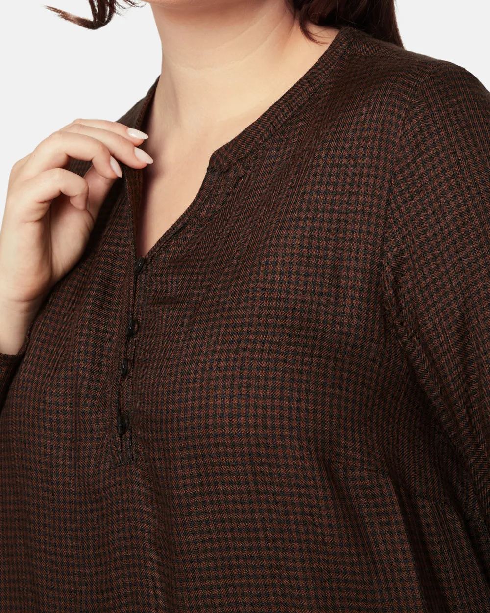 Blouse mini carreaux