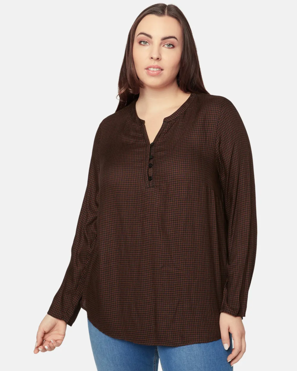 Blouse mini carreaux
