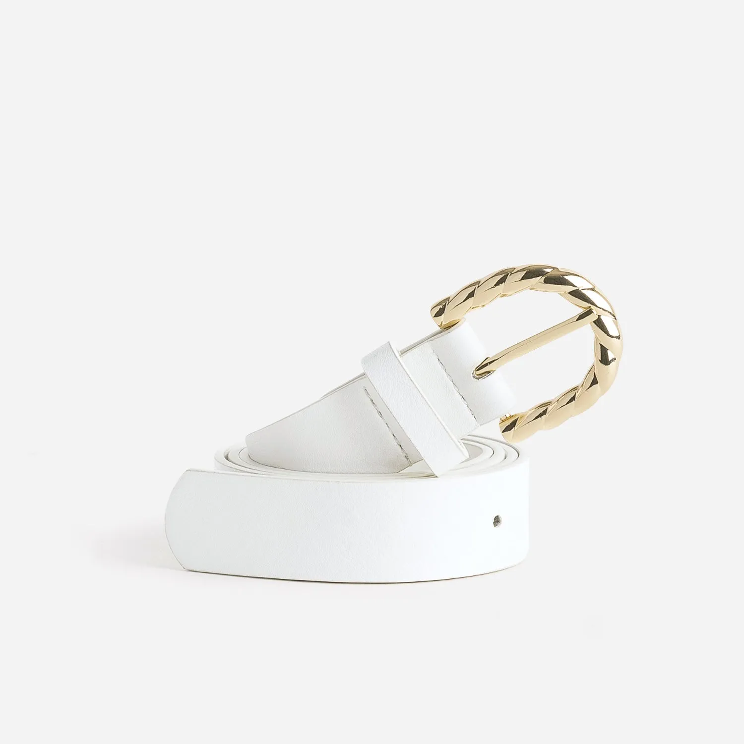 Ceinture blanche à boucle torsadée - Ceintures Accessoires | ERAM