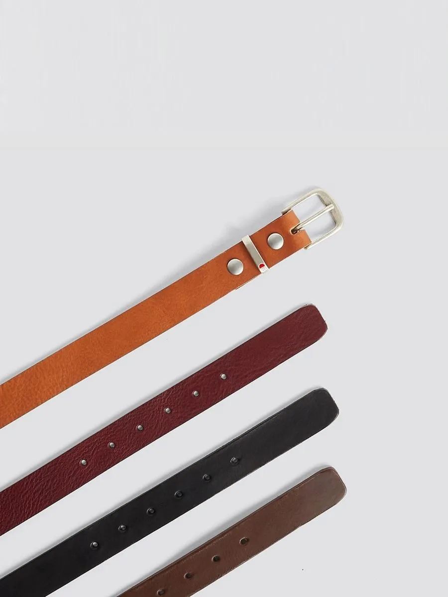 CEINTURE BOUCLE CARROND 821 cuir bordeaux Unisexe | 1083