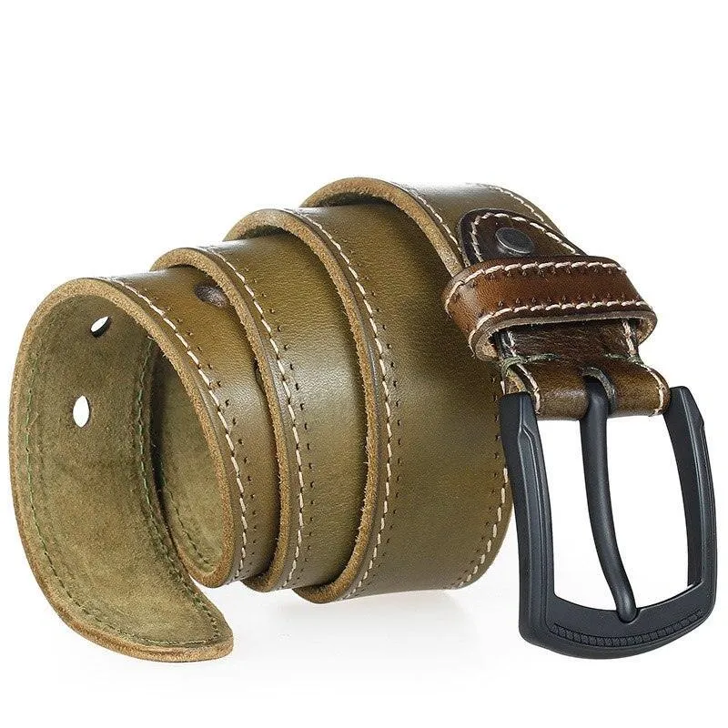 Ceinture Casual en cuir pour homme, modèle Abram