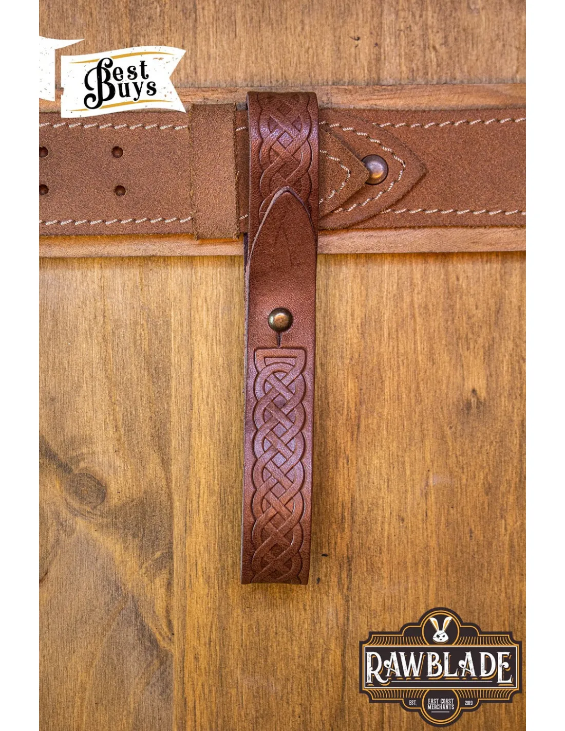 Ceinture coupe Tahalí Fianna - Marron ⚔️ Boutique Épées
