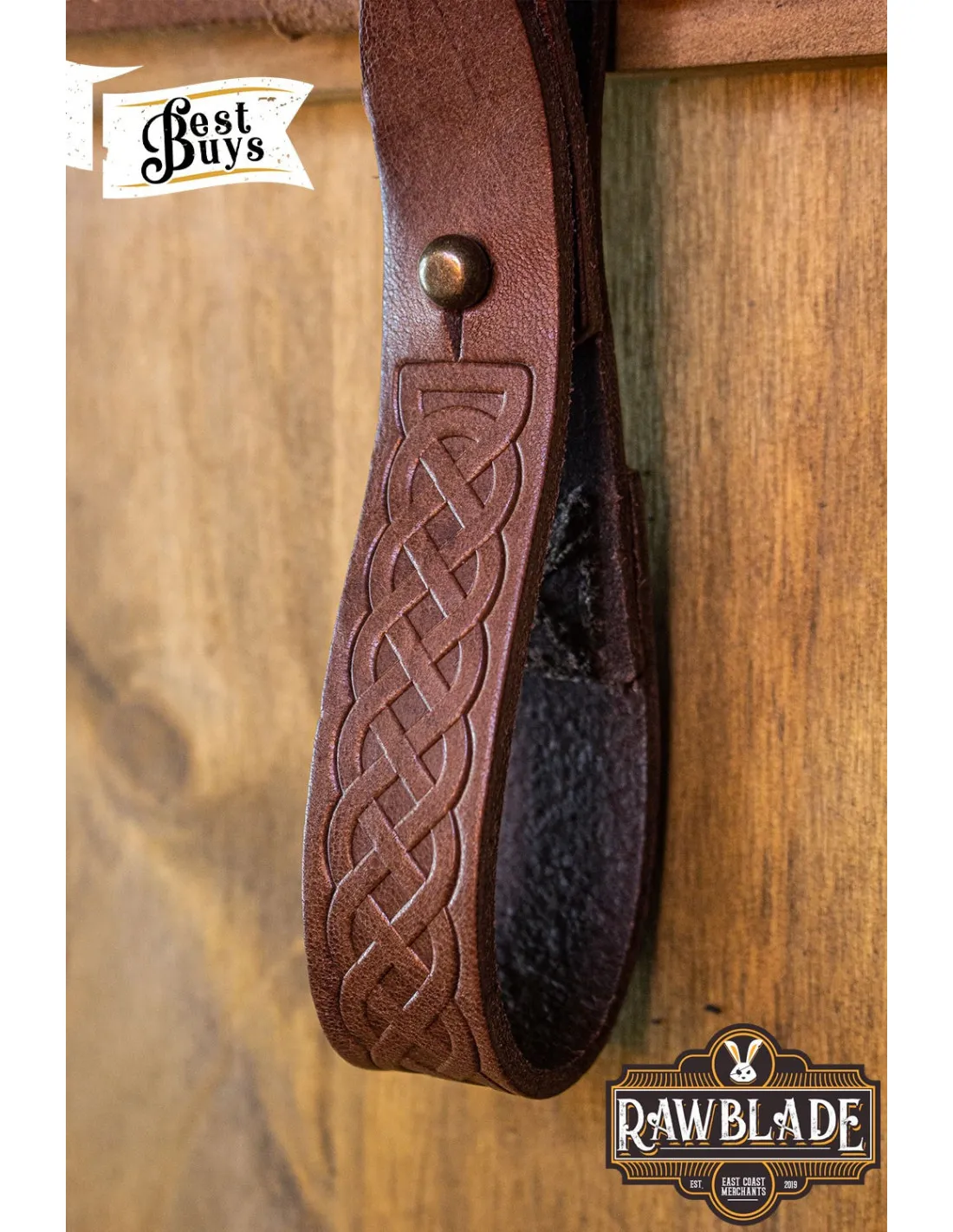 Ceinture coupe Tahalí Fianna - Marron ⚔️ Boutique Épées