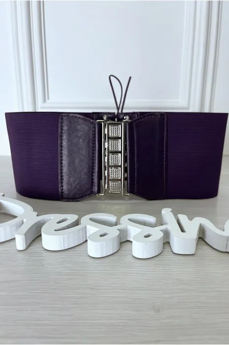 Ceinture de taille violette avec lacet au dos