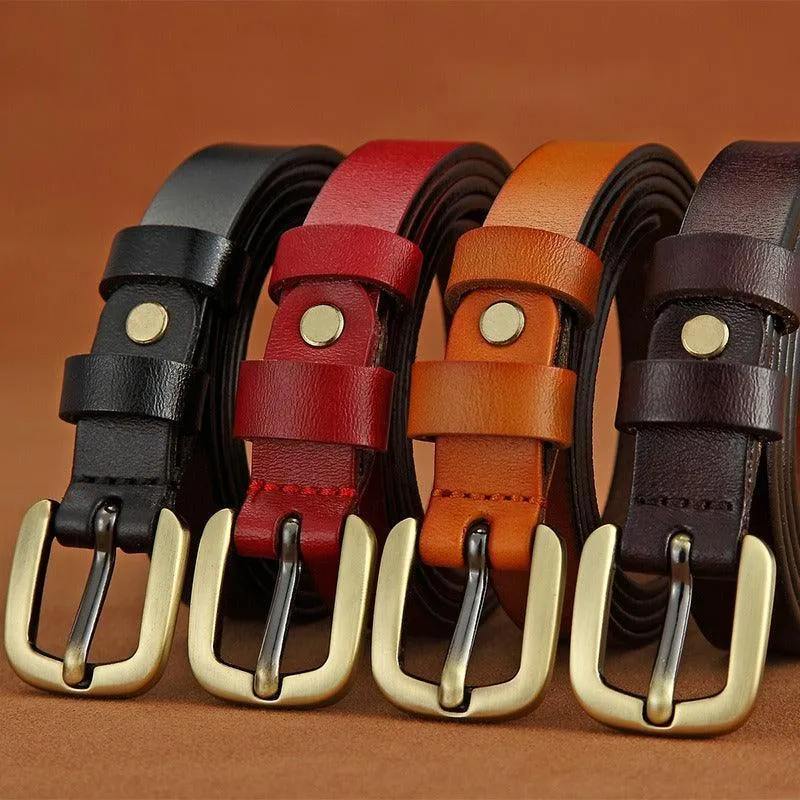 Ceinture en cuir pour femme, modèle Nurziunia