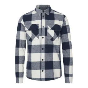 Chemise à carreaux bleu homme en coton  | 3 Suisses