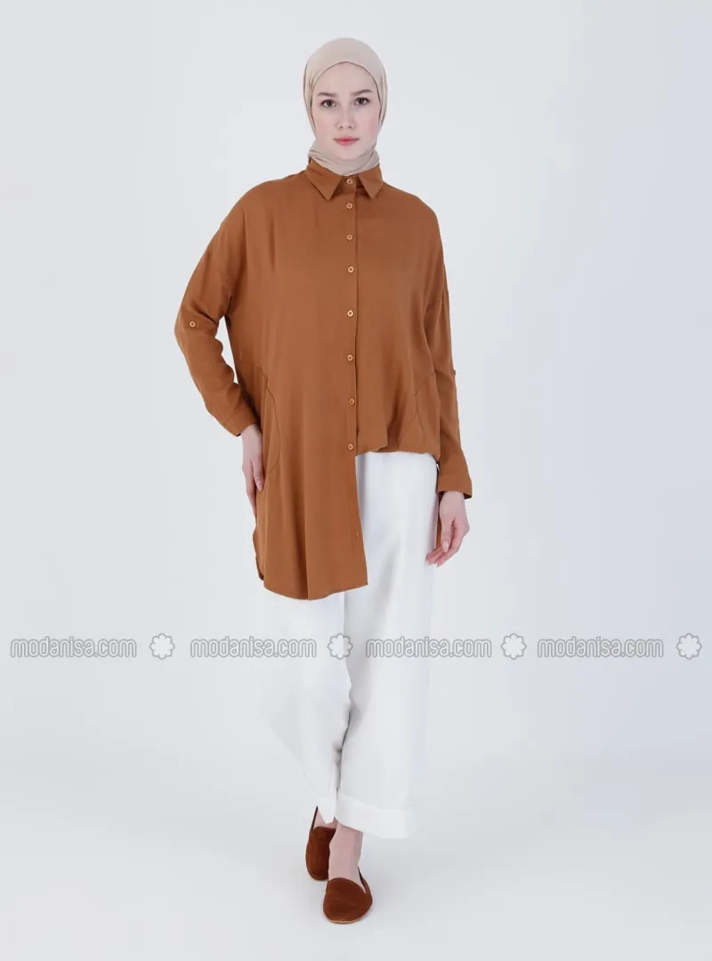 Elastic Waist Pants Ecru