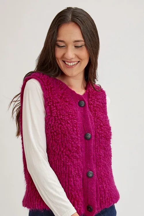 Gilet de berger en laine pour femme 