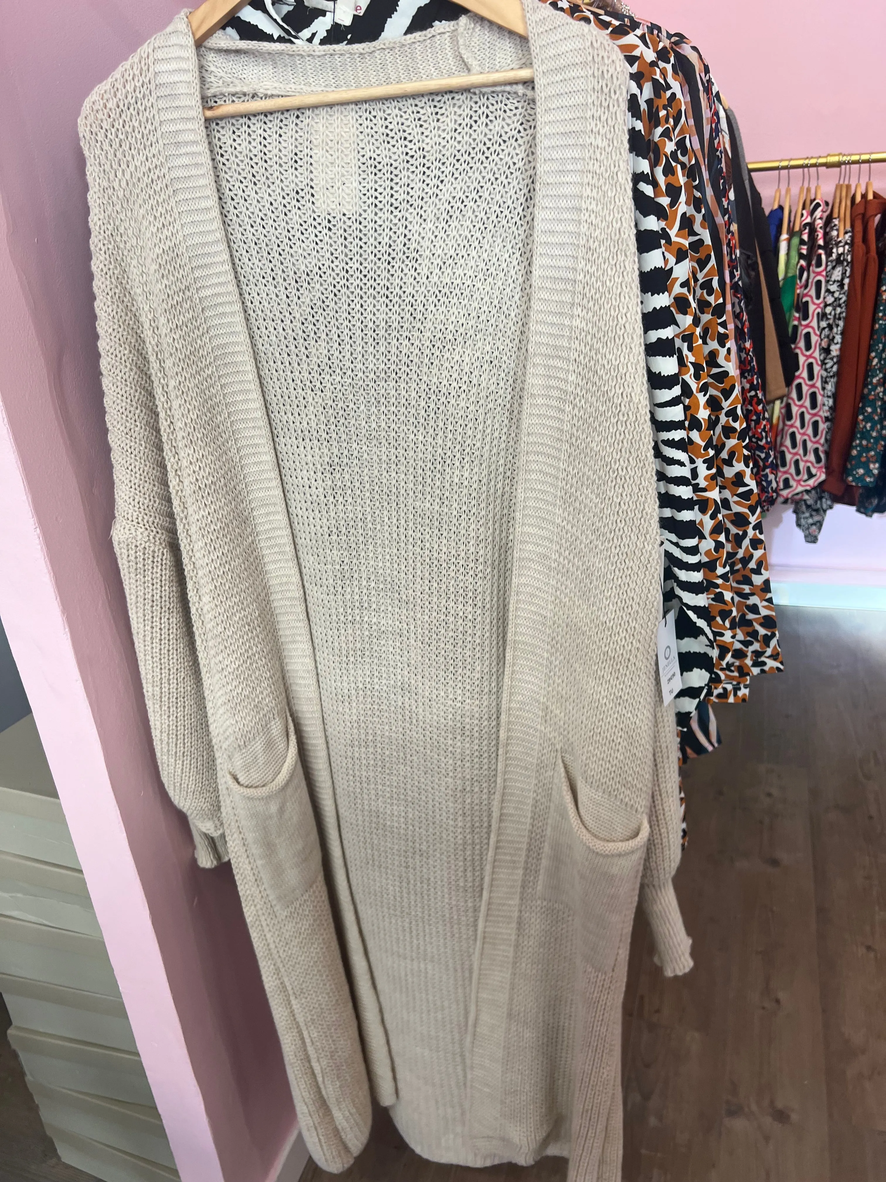 Gilet Mailles Beige
