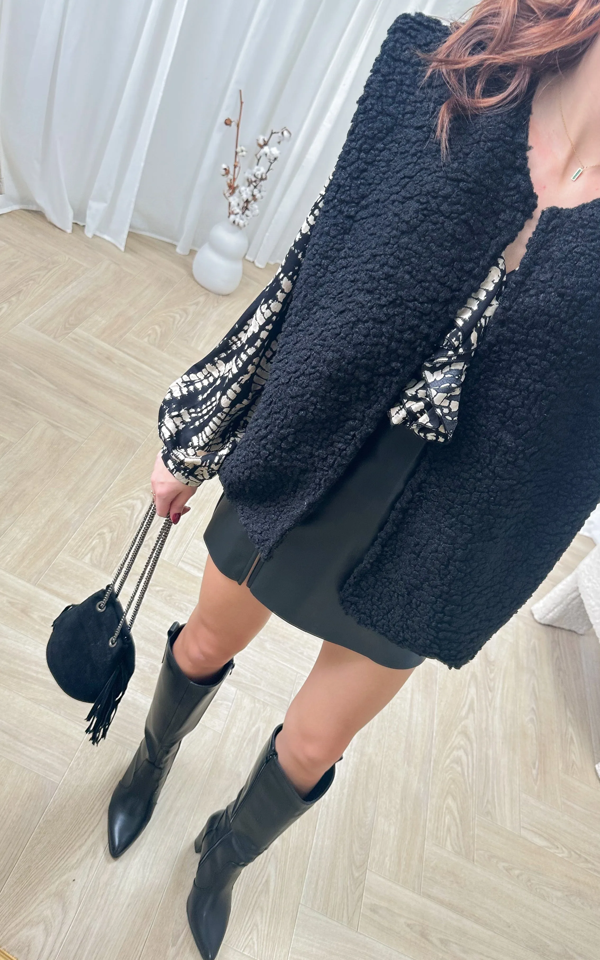 Gilet moumoute DUBI - noir 