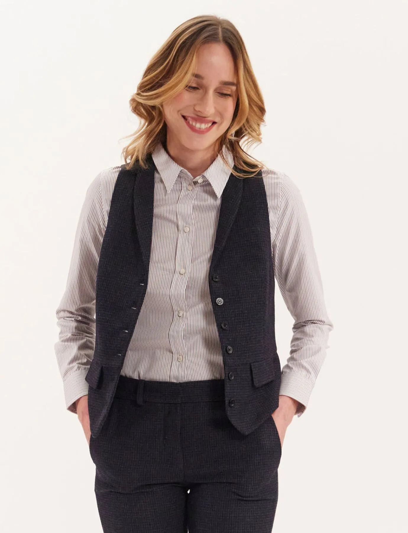 Gilet Robinson noir et bleu