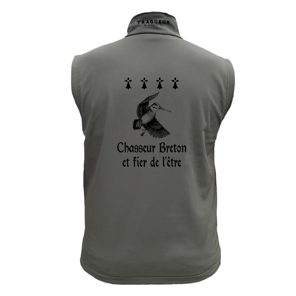 Gilet softshell Bécasse – Chasseur Breton et fier de l’être