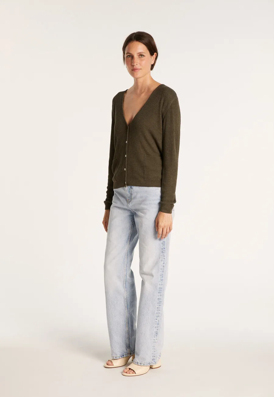 Gilet à poches en lin flammé - Beauté