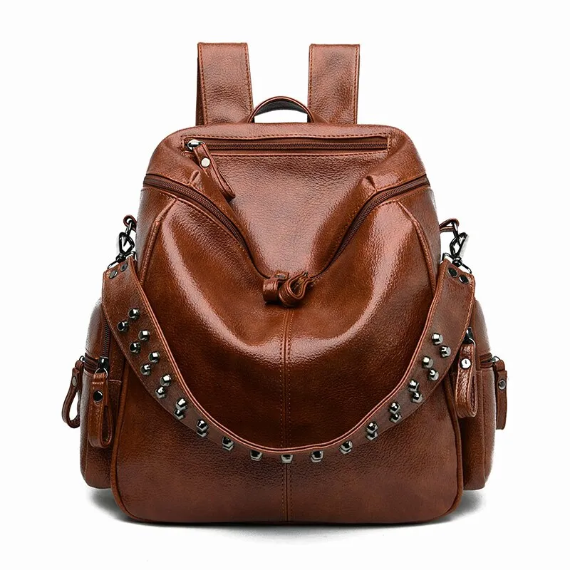 Grand Sac à Dos Vintage Cuir