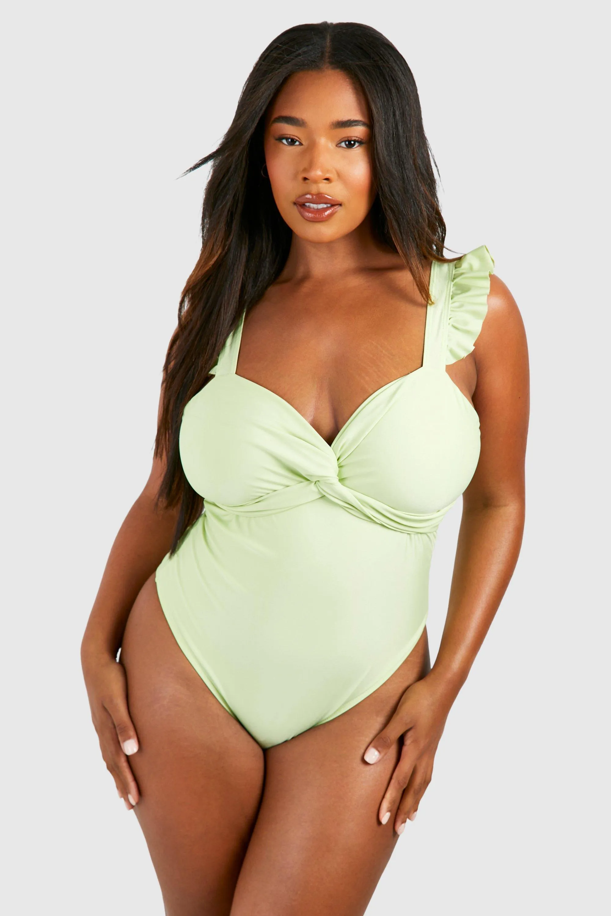 Grande taille - Maillot de bain une pièce à volants
