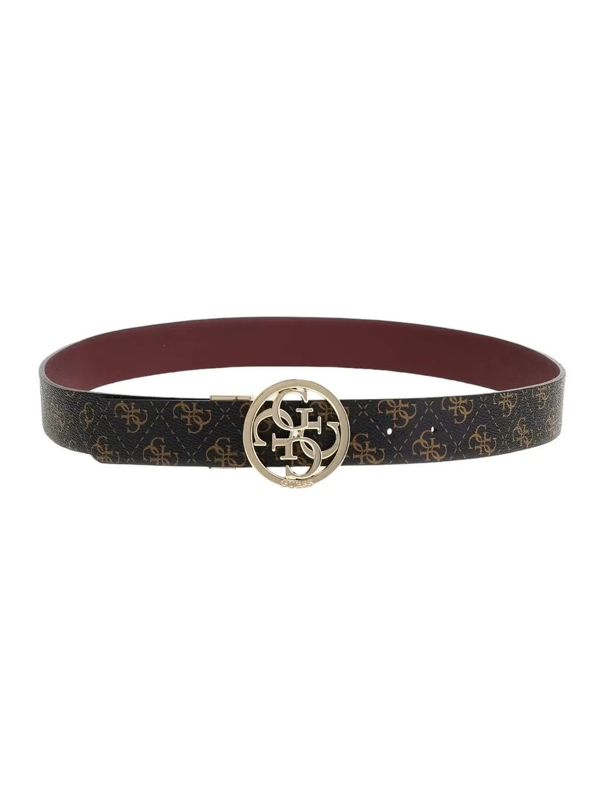 GUESS Ceinture Femme Noelle Adj &amp; Rev Pan BW9062 P4135 BNL Marron