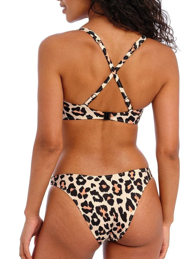 Haut de maillot brassière avec armatures Animal instinct - Beige
