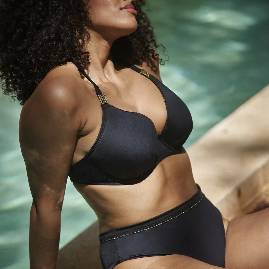 Haut de Maillot de Bain Plunge Mousse Armatures  - Noir | 3 Suisses