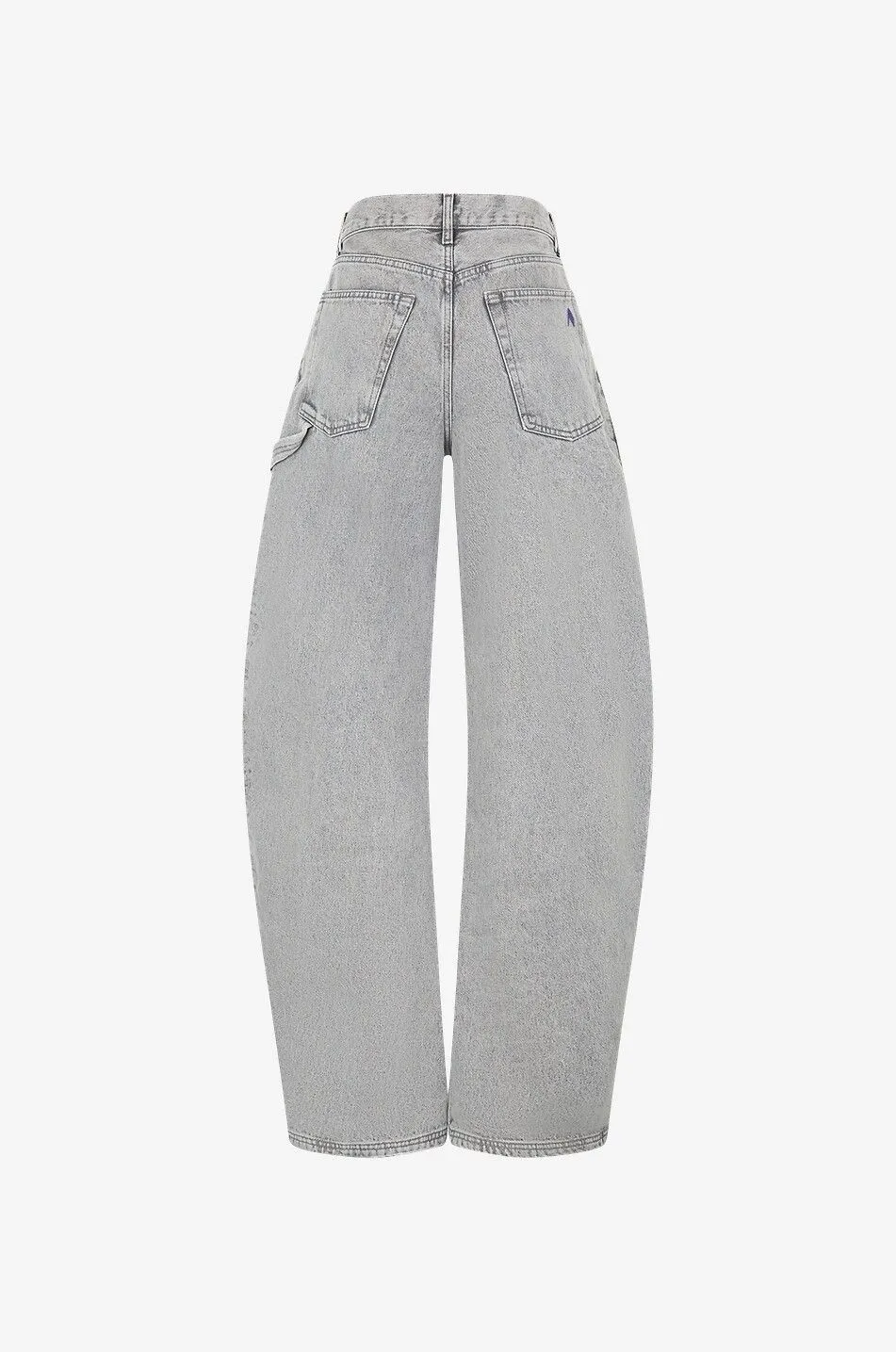 Jean large en coton bio Effie Light Grey