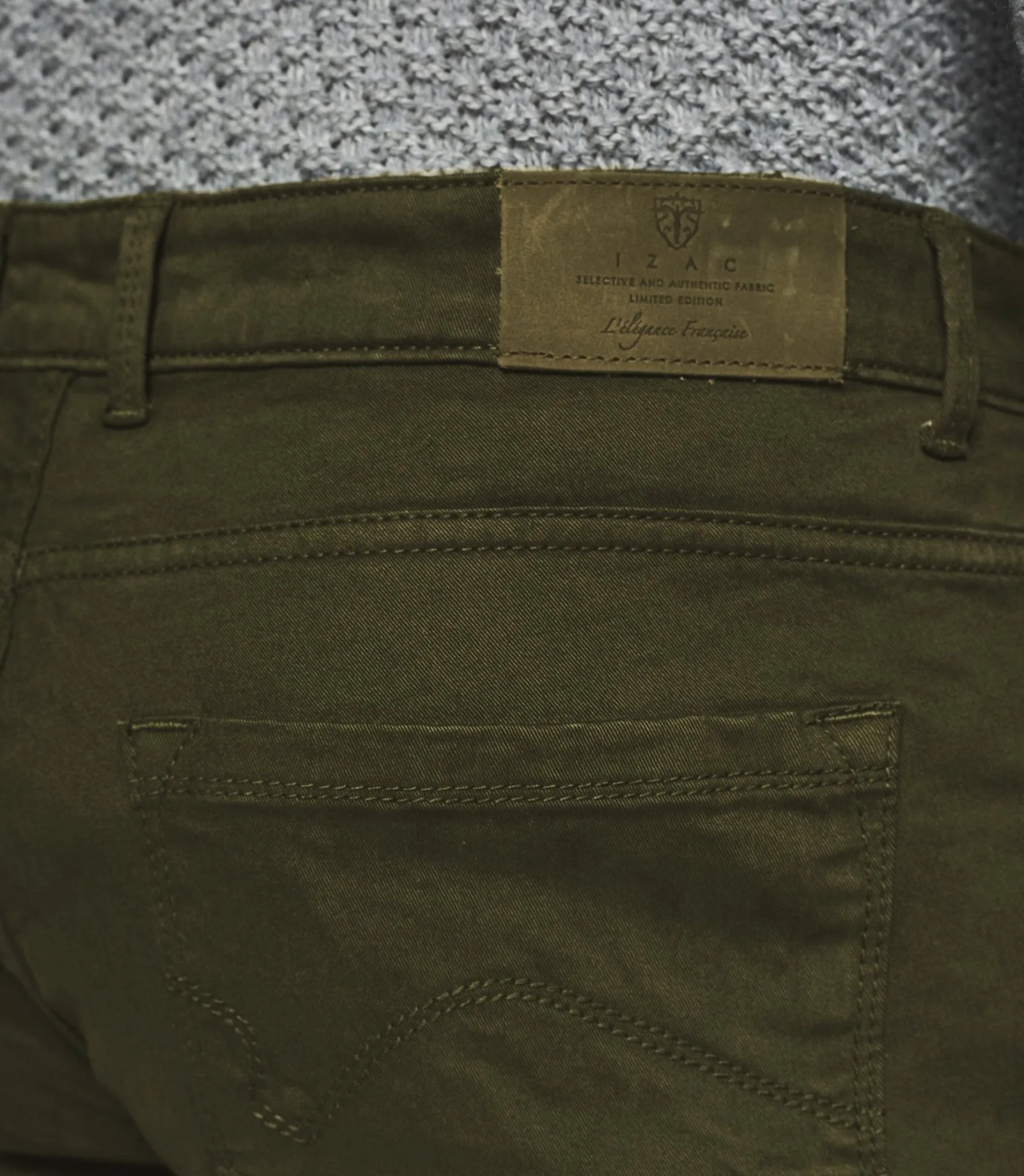Jean slim 5 poches kaki ELEGANCE