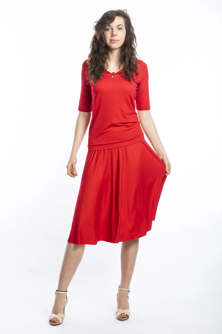 Jupe Rali en jersey, rouge