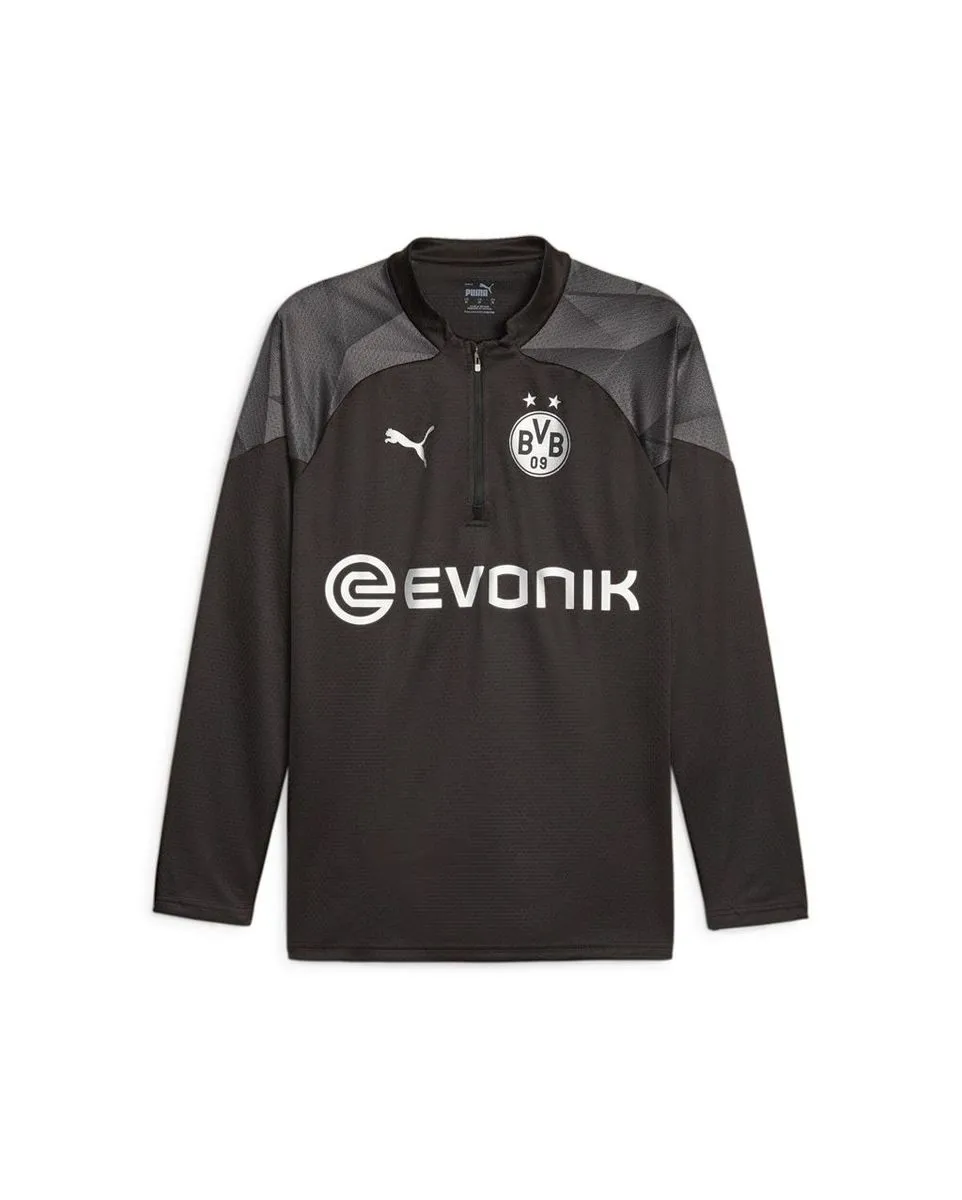 Maillot col zip Homme BVB TRG 1/4 ZIP W/ SPO Noir