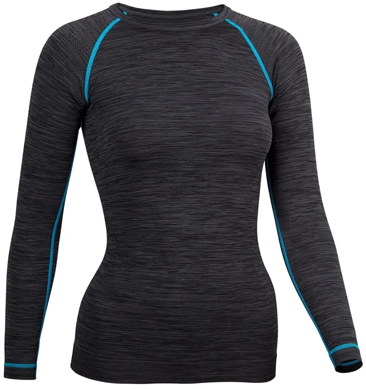 Maillot de Corps Avento Women Thermoshirt Superior Noir/Aqua