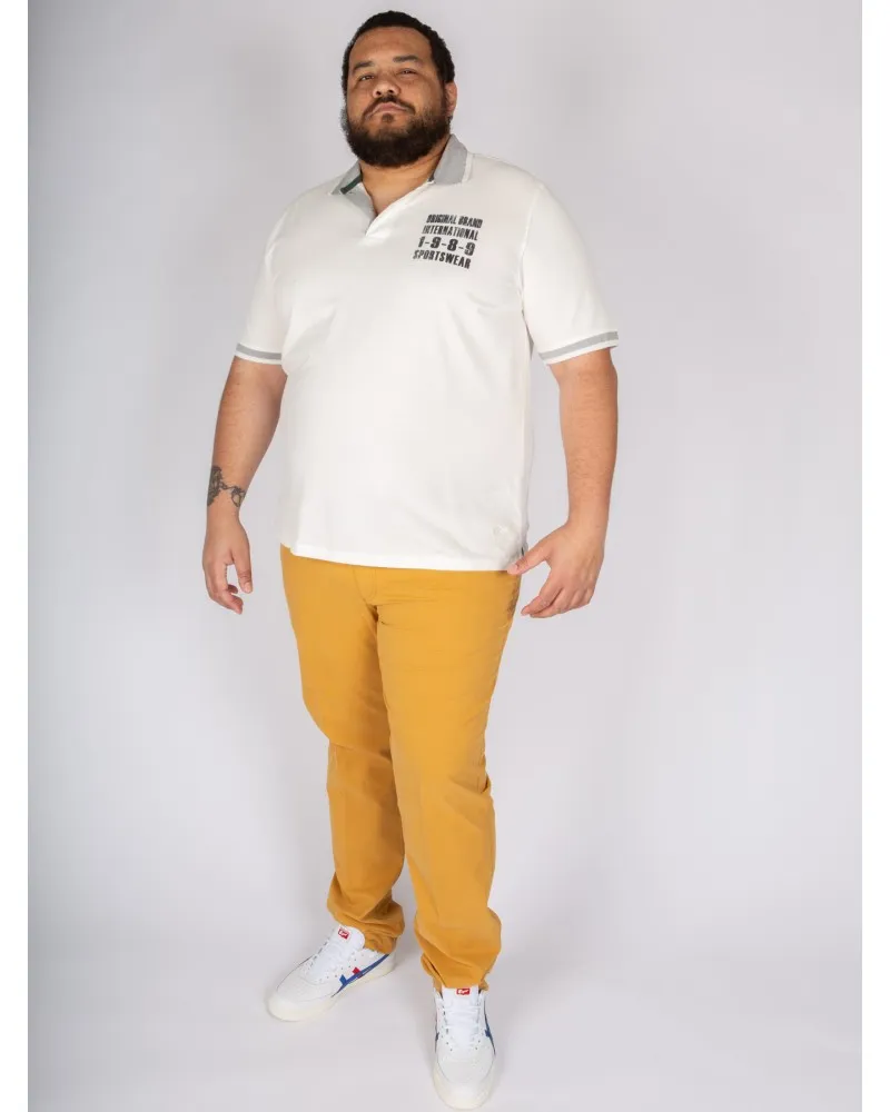 Maneven Pantalon chino grande taille safran - Size-factory