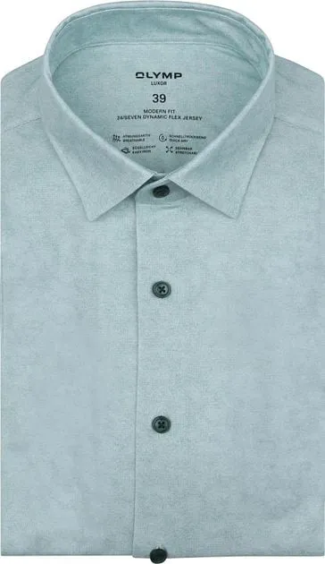 Olymp Chemise Luxor Stretch Vert Clair 130454-45 commander e