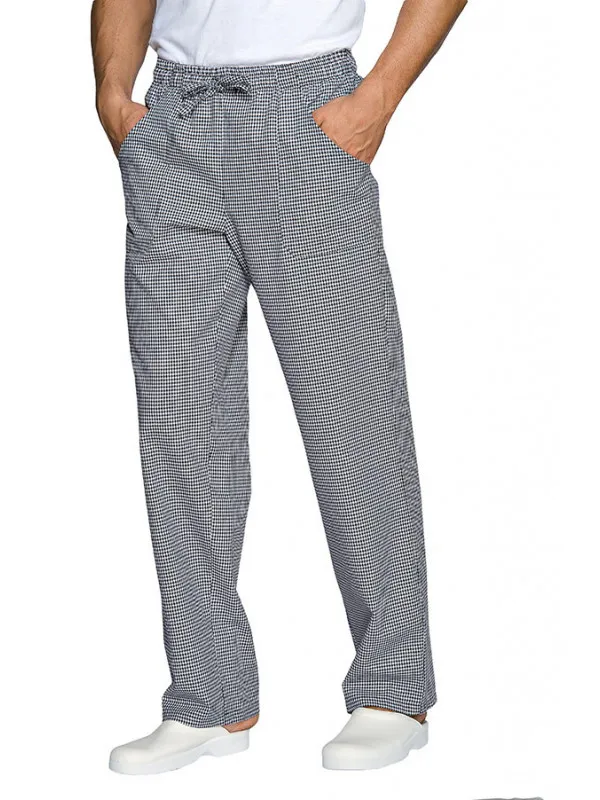 Pantalon Cuisinier Résistant au Chlore Pied de Poule