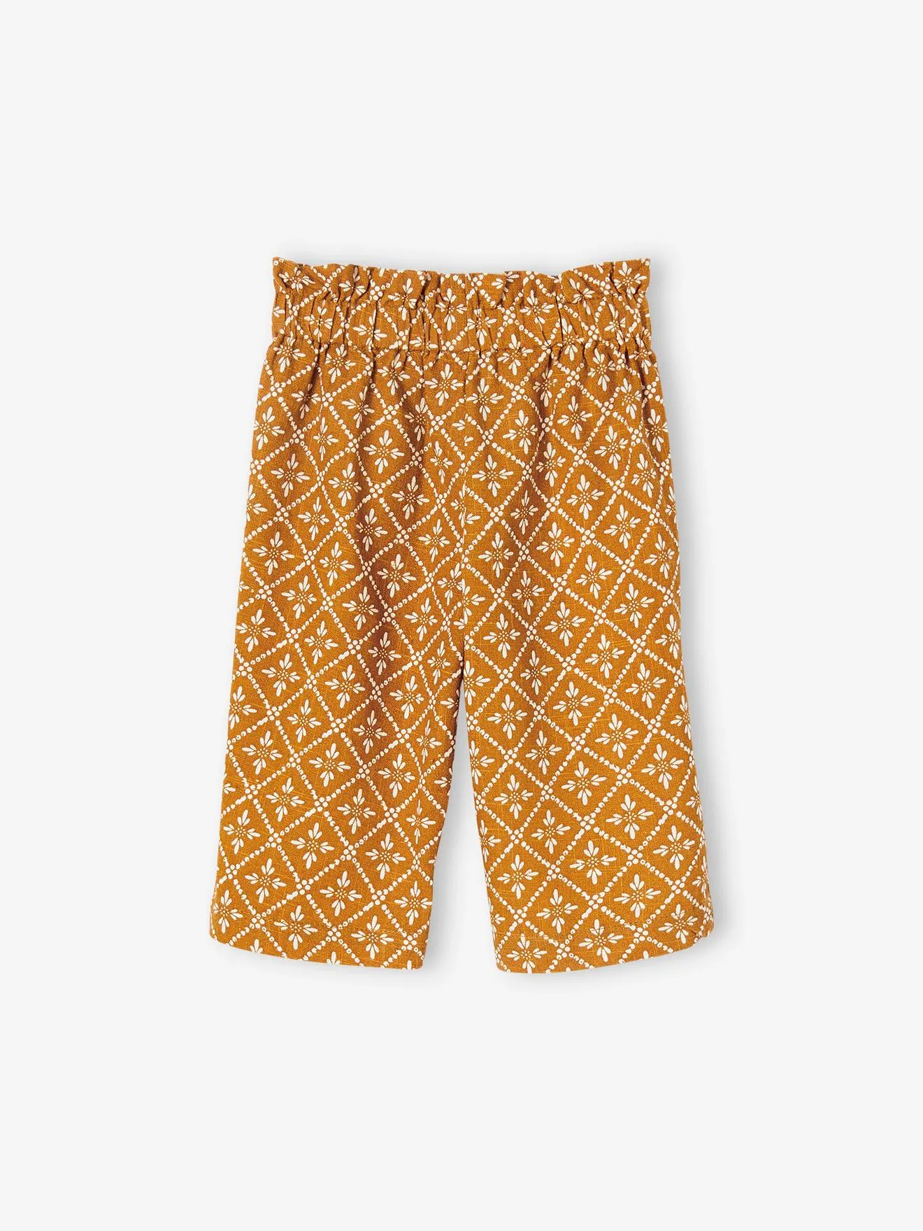 Pantalon large bébé imprimé caramel - Vertbaudet