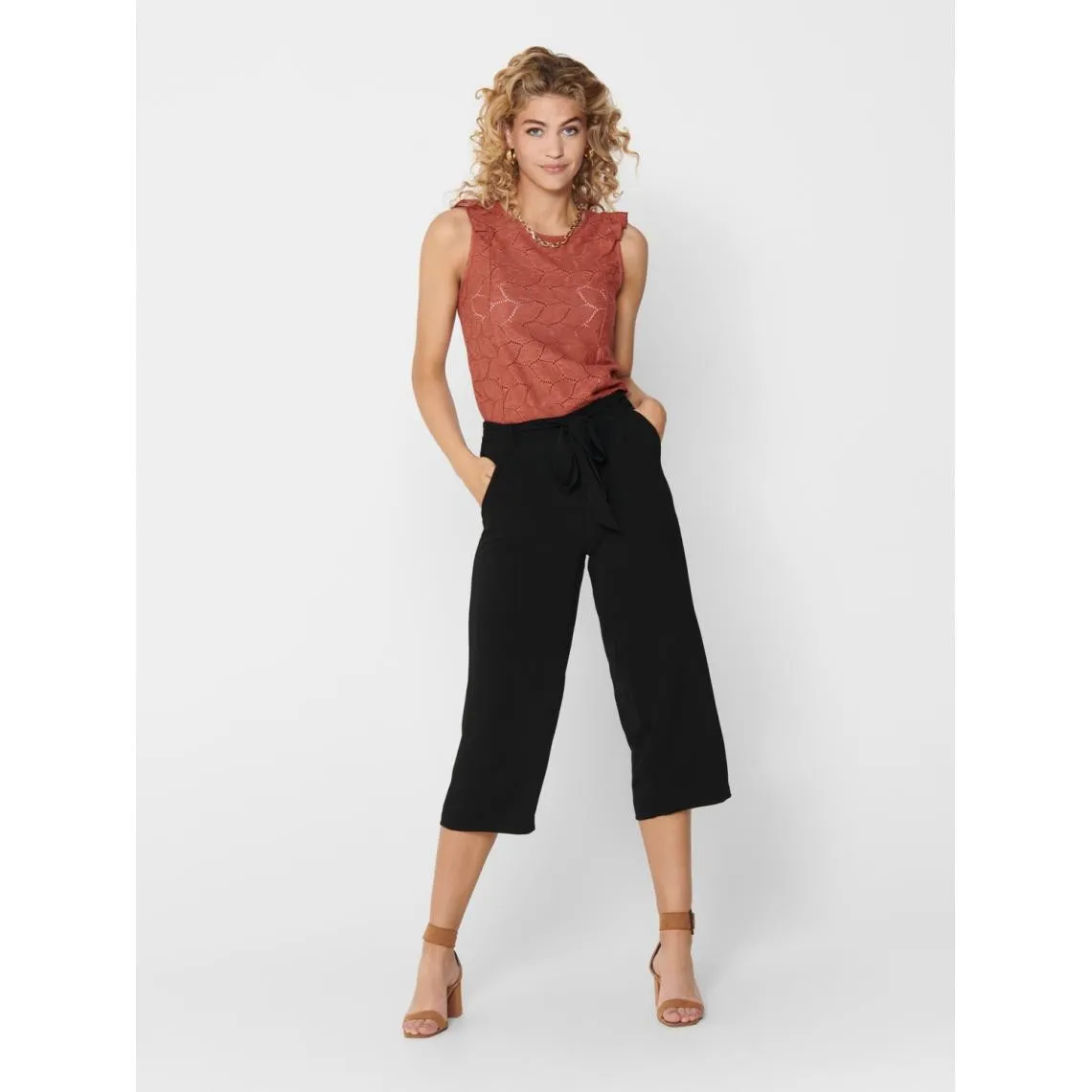 Pantalon palazzo noir Zadie | 3 Suisses