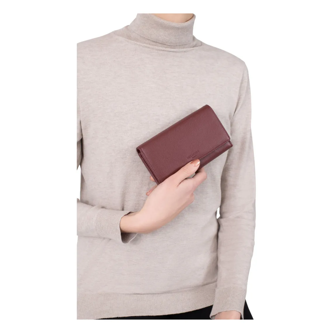 Portefeuille Cuir CONFORT Fraise Lana | 3 Suisses