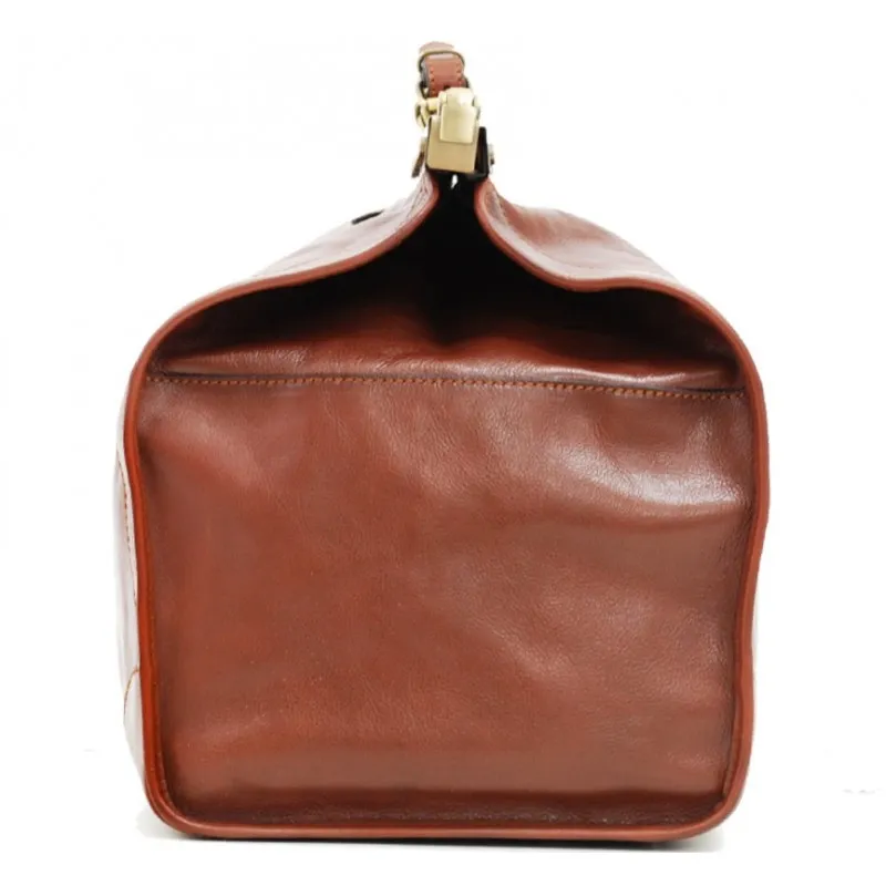 Sac de voyage en cuir KATANA "Doctor Bag" marron | Planetebag.com
