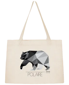Sac Shopping Ours polaire origami par Mauvaise Graine