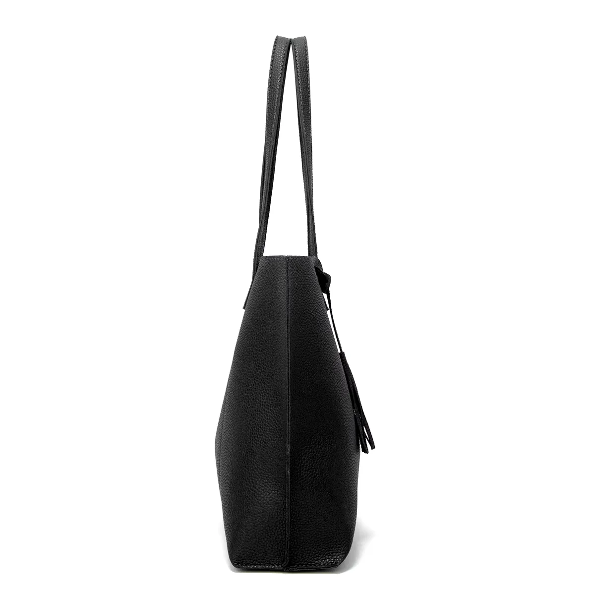 Sac à main noir avec portefeuille assorti