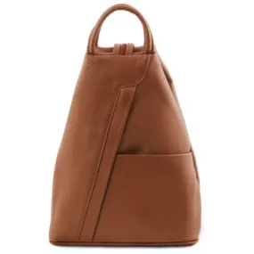 Shanghai Sac à dos en Cuir Souple Cognac TL141881