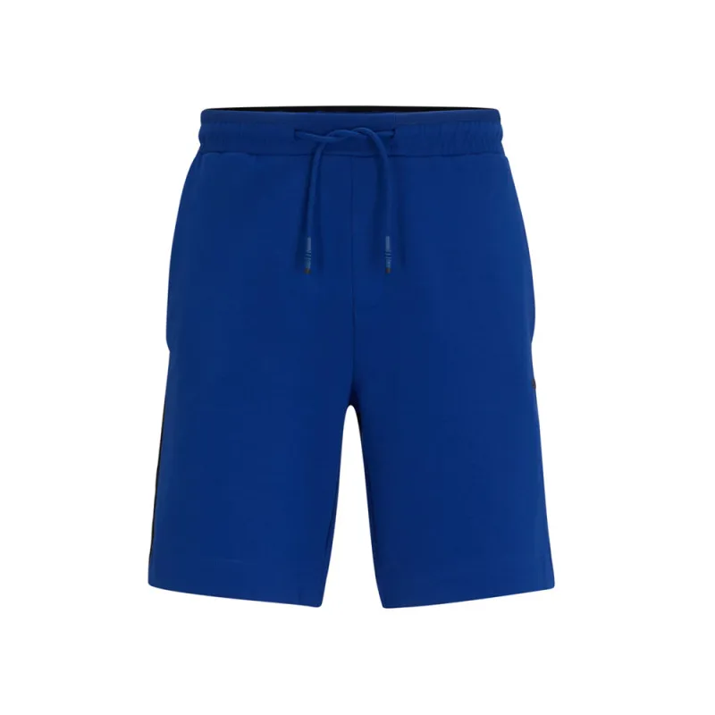SHORT BOSS HEADLO 1 BLEU COTON MÉLANGÉ