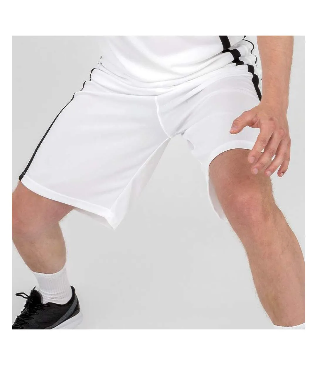 Short de basketball hommes blanc/noir Spiro