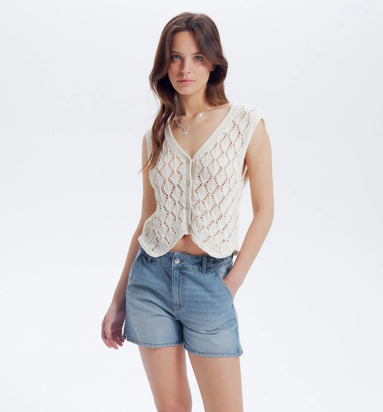 Short en jean Femme - Jean très clair