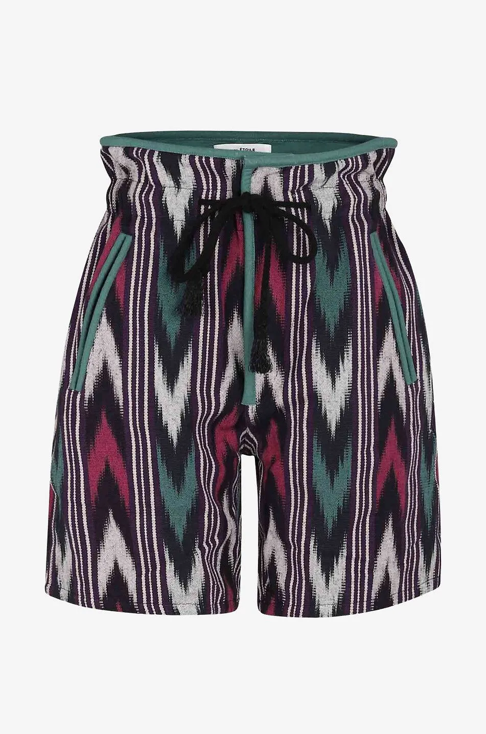 Short en toile motif ikat Linima
