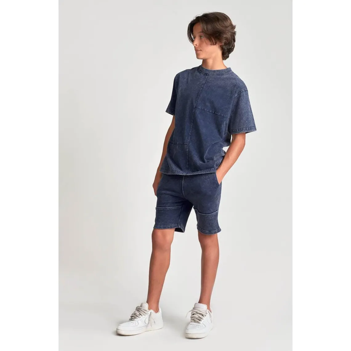 Short POPBO bleu en coton | 3 Suisses